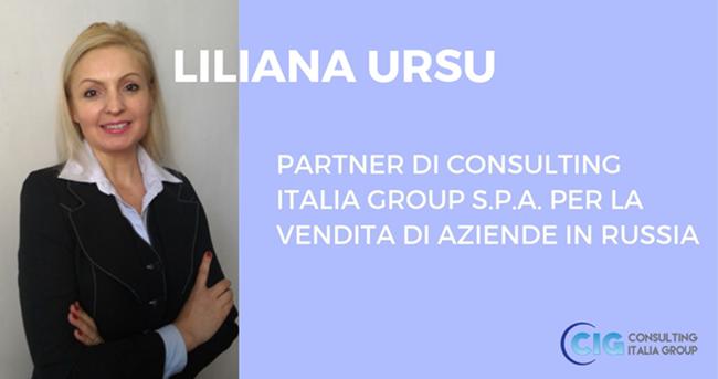 Liliana Ursu partner di Consulting Italia Group S.p.A. per la vendita di aziende in Russia